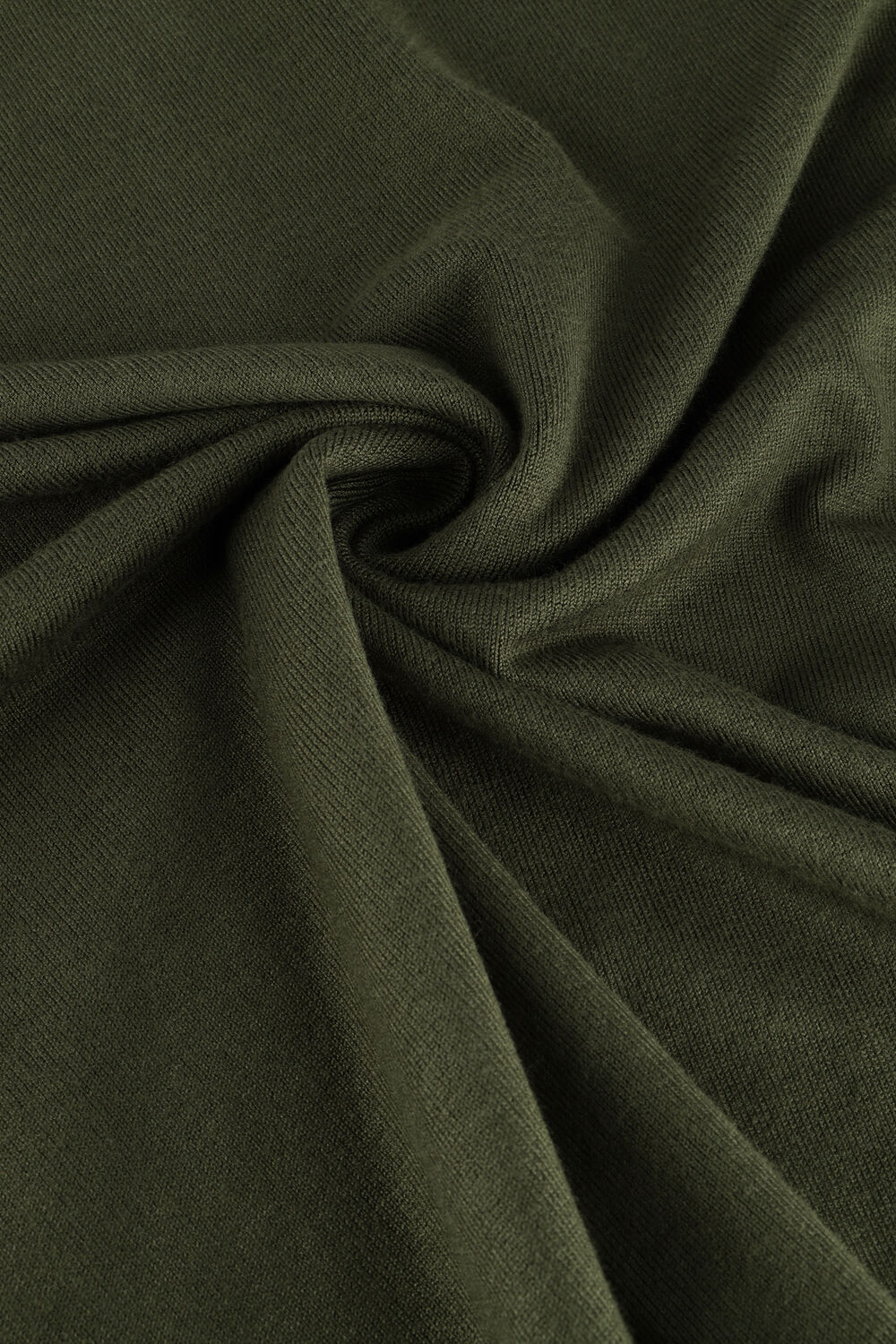 Donkergroene PUREWHITE Trui ESSENTIAL KNIT HALF ZIP LS - large