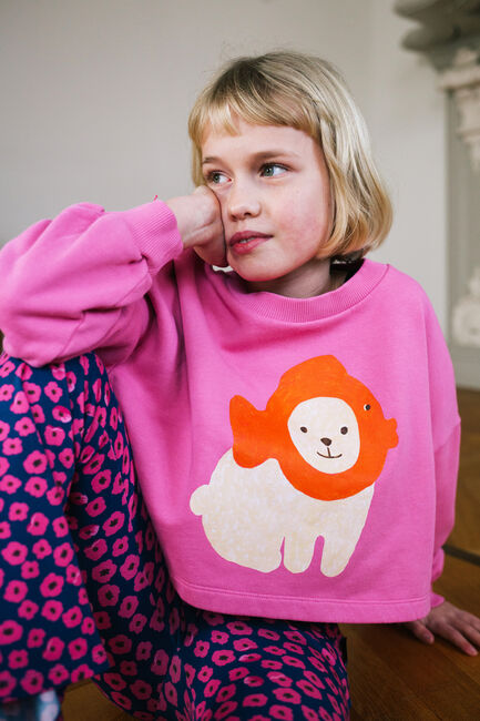 Roze DAILY BRAT Flared broek STARBURST LILY FLARED PANTS - large