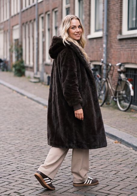 Bruine MOSCOW Faux fur jas 08-08-NADJANA-4 - large