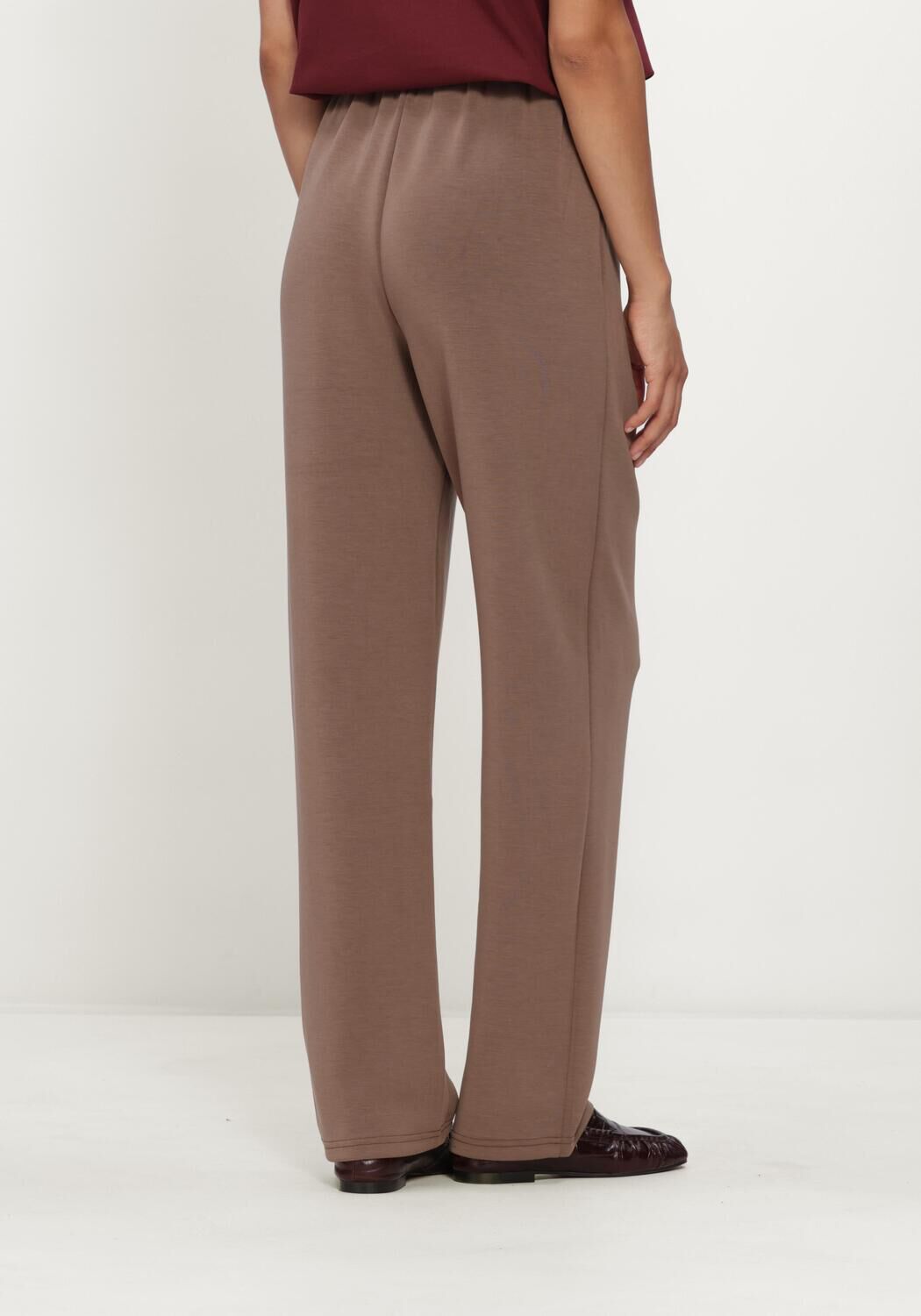 Taupe SELECTED WOMEN Wijde broek SLFTENNY HW PANT - large