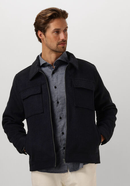 Donkerblauwe DSTREZZED Jack COLTON WOOL JACKET - large