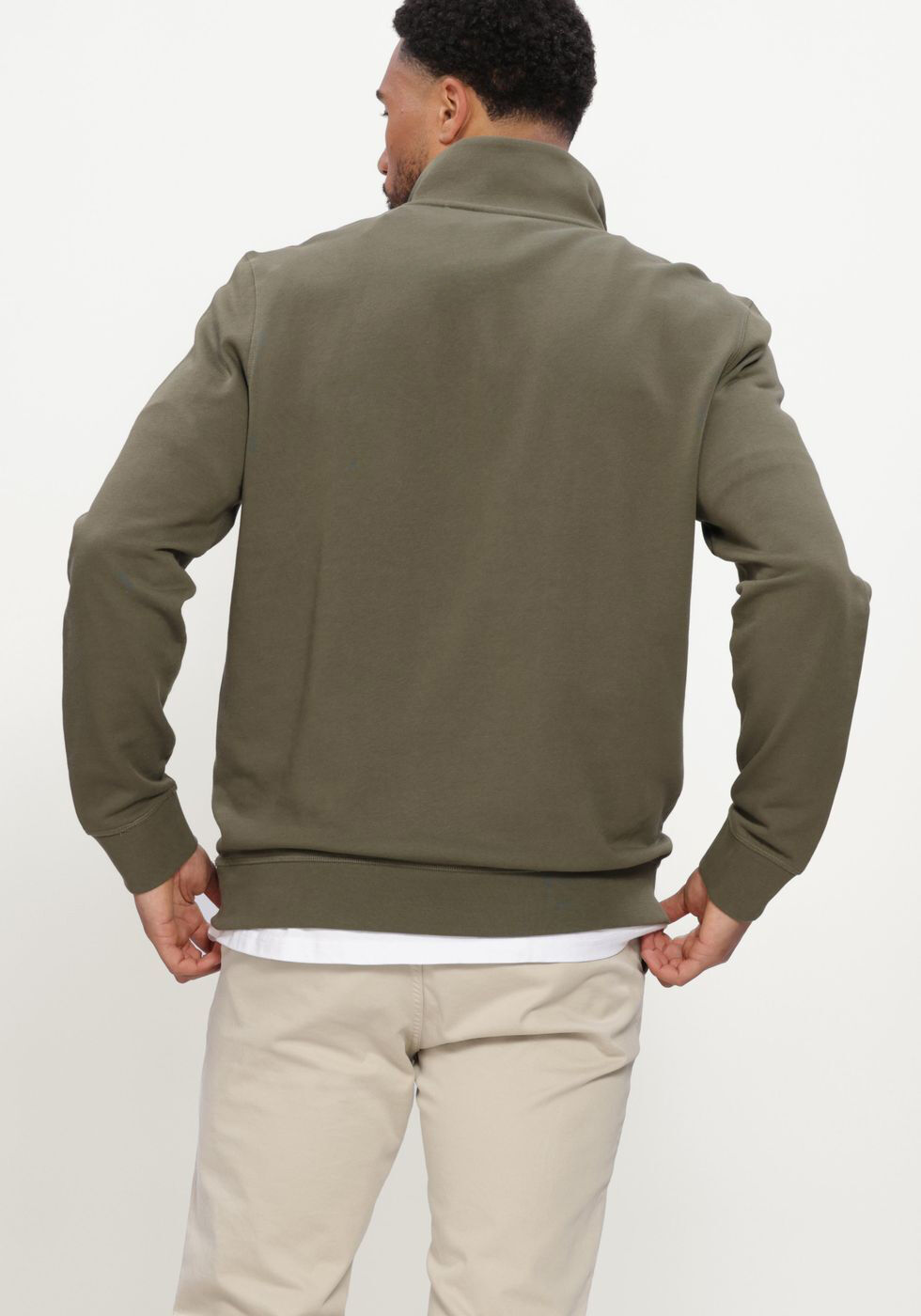Khaki BOSS ORANGE Trui ZETRUST - large