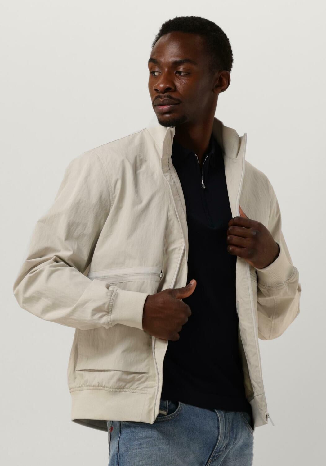 Elvine Zomerjas in Ecru Windjack Stijl Beige Heren