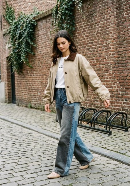 Multi HAUTE L'AMITI&Eacute; Wide jeans TWO-TONE PATCH TALL JEANS - large