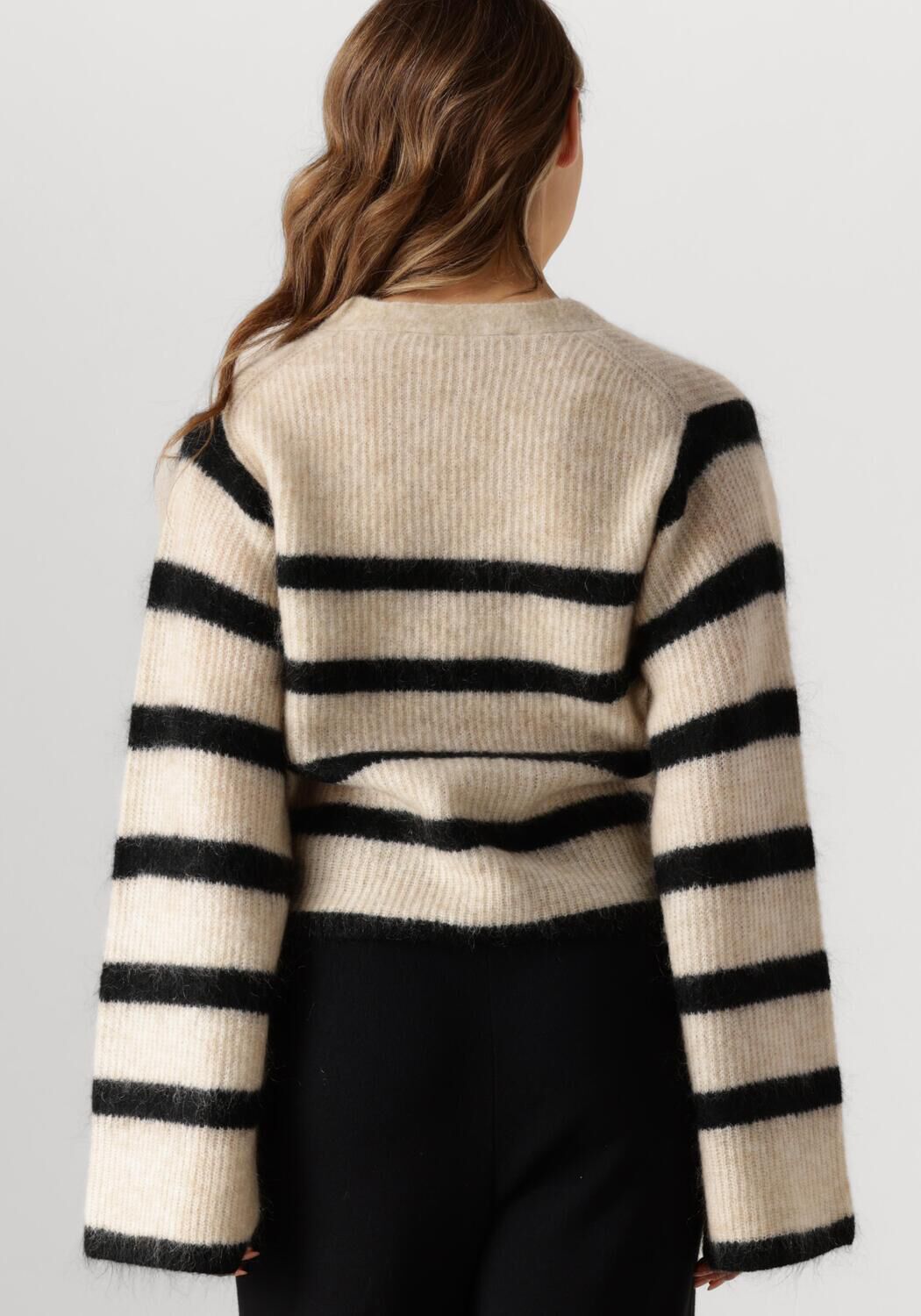SECOND FEMALE Dames Truien & Vesten Ovalis Knit Wide Sleeve Cardigan Zand