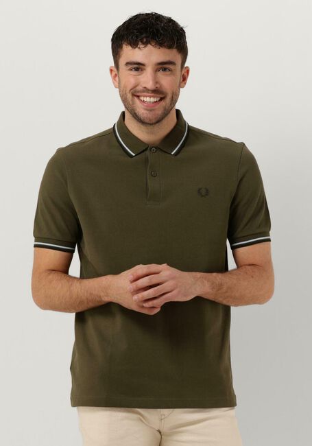 Groene FRED PERRY Polo TWIN TIPPED FRED PERRY SHIRT - large