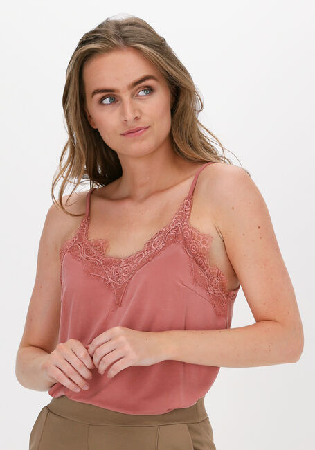 Oranje MSCH COPENHAGEN Top LILLIANE FENYA LACE SINGLET - large