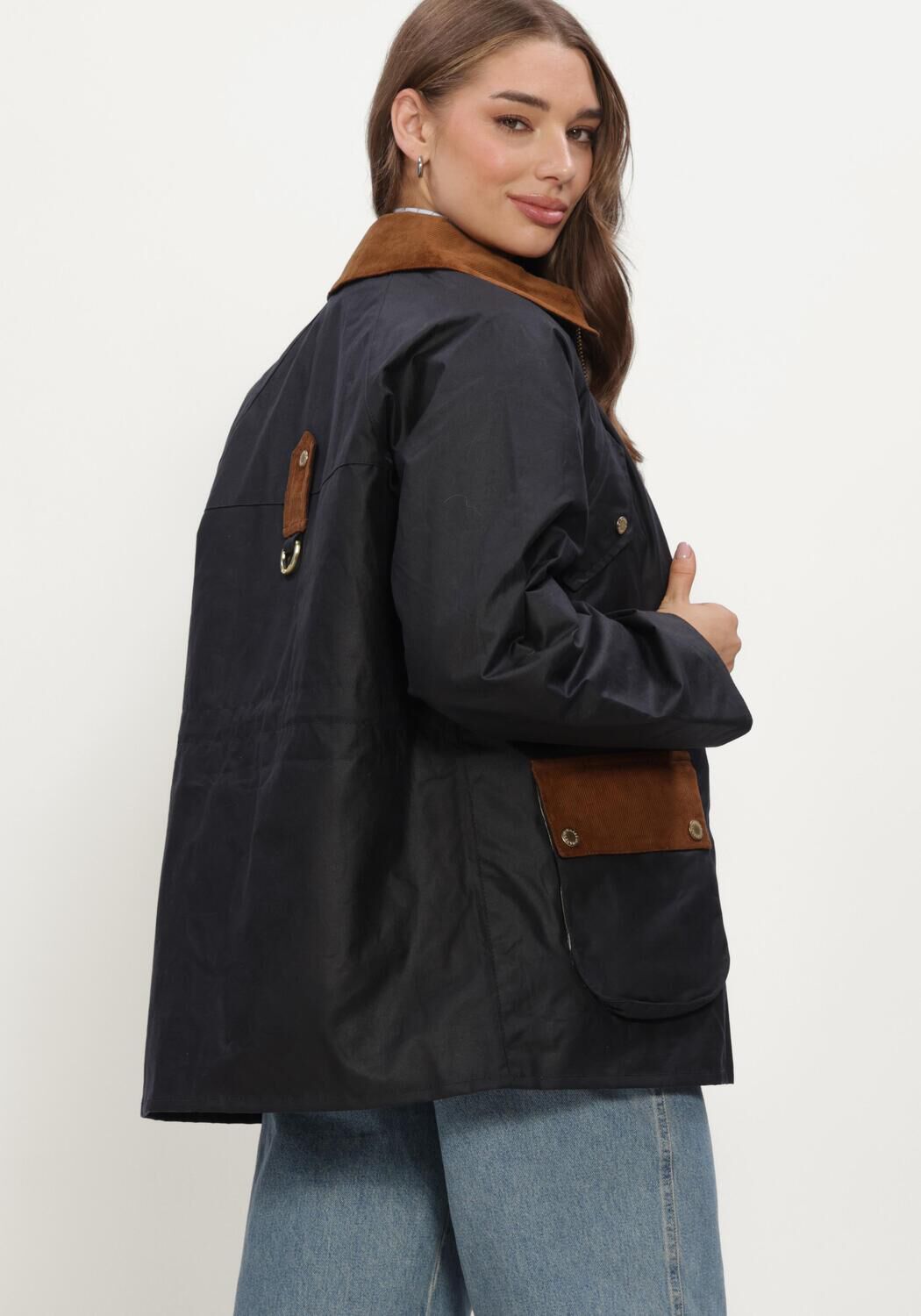 BARBOUR Dames Jassen Treeton Wax Jacket Donkerblauw