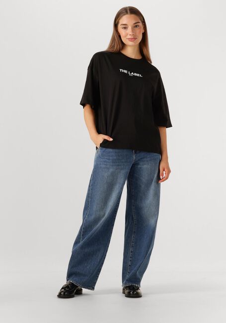 Zwarte ALIX THE LABEL T-shirt LADIES KNITTED BASIC THE LABEL T-SHIRT - large