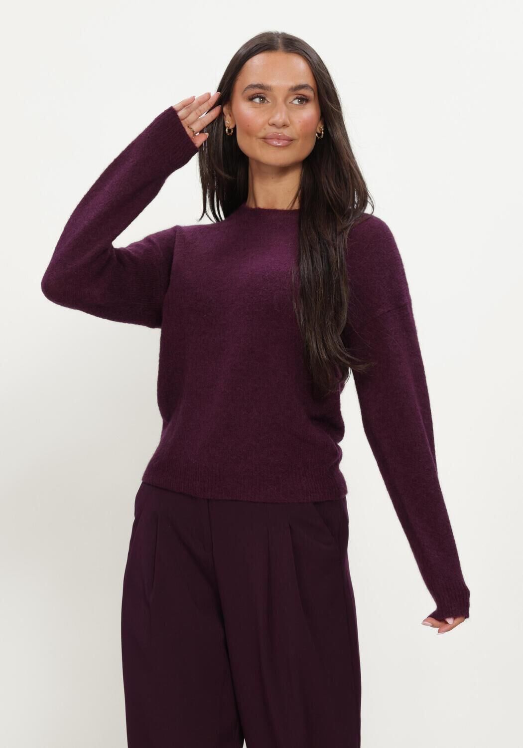 Plum MSCH COPENHAGEN Trui MSCHFESTINA HOPE PULLOVER - large