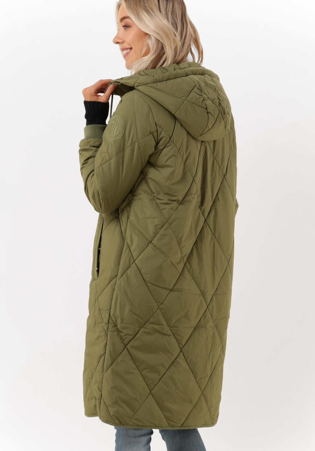 Groene tommy hilfiger jas store