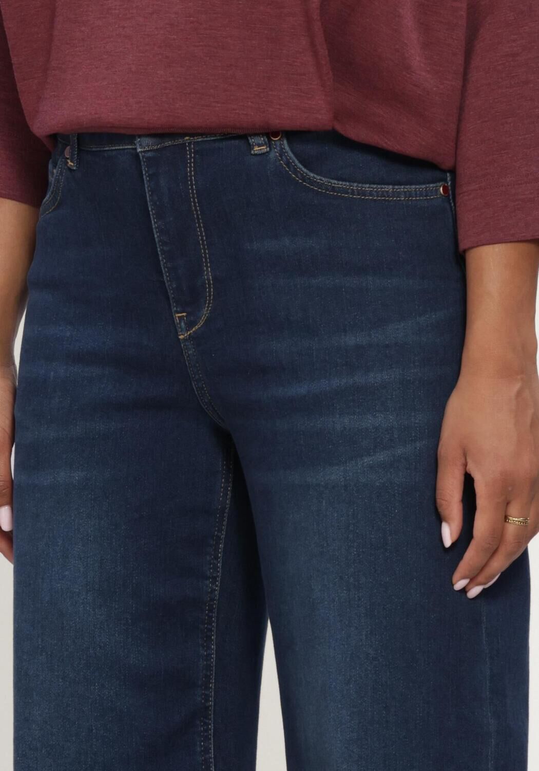 Donkerblauwe MOS MOSH Wide jeans MMDARA HERA JEANS - large