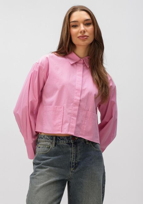 Roze Y.A.S. Blouses YASLEE LS SHORT SHIRT - large
