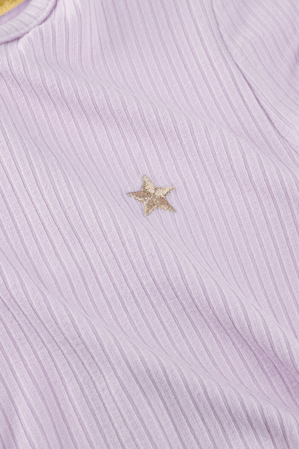 Paarse LIKE FLO T-shirt ELISE RIB SS SHIRT - large