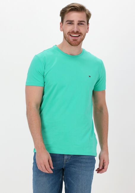 Groene TOMMY HILFIGER T-shirt STRETCH EXTRA SLIM FIT TEE - large