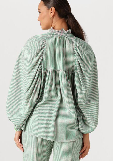 Multi POM AMSTERDAM Blouses BLOUSE SEERSUCKER GREEN PINK - large