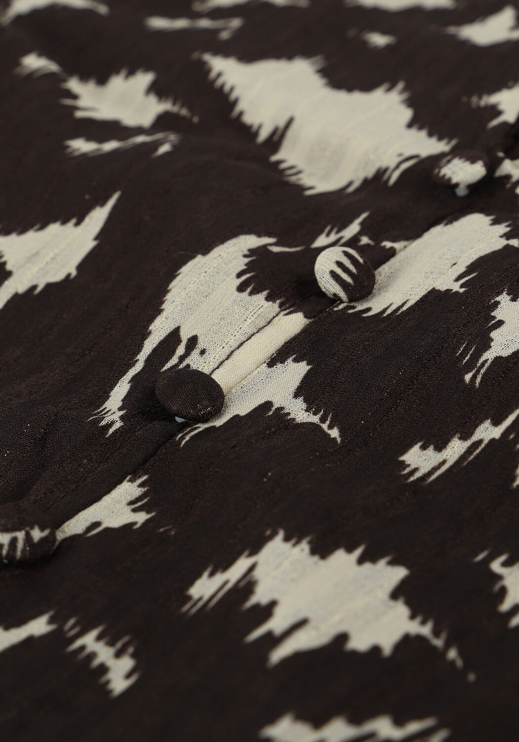 Bruine CO'COUTURE Mini jurk ALYSSA BUTTON DRESS - large