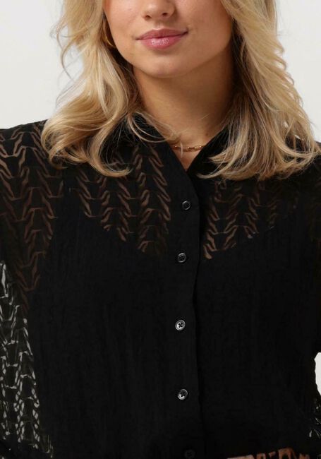 Zwarte ALIX THE LABEL Blouses LADIES WOVEN BULL BURNOUT BLOUSE - large