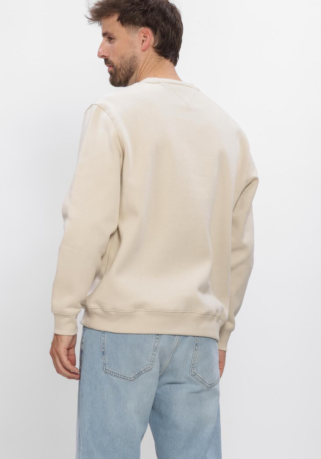 Olijf TOMMY JEANS Trui TJM REG S FLAG CREW EXT - large
