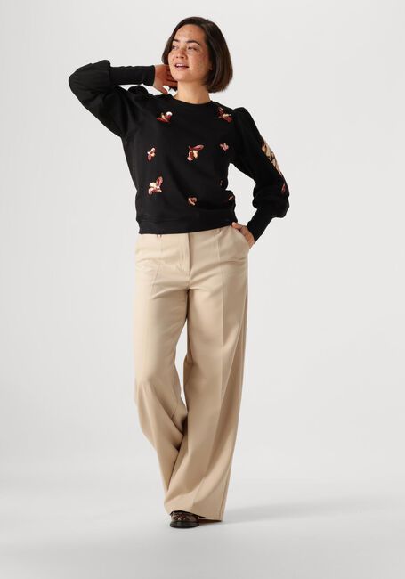 Zwarte SUMMUM Trui PUFF SLEEVE EMBELLISHED SWEATER - large