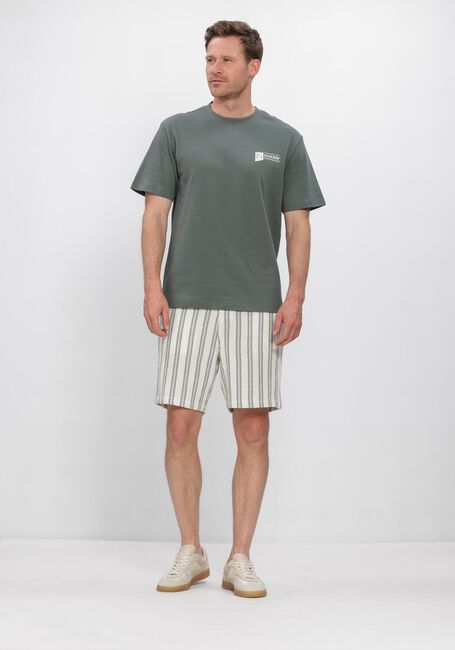 Ecru ANERKJENDT Korte broek AKJAN STRUC STRIPE2 SHORT - large