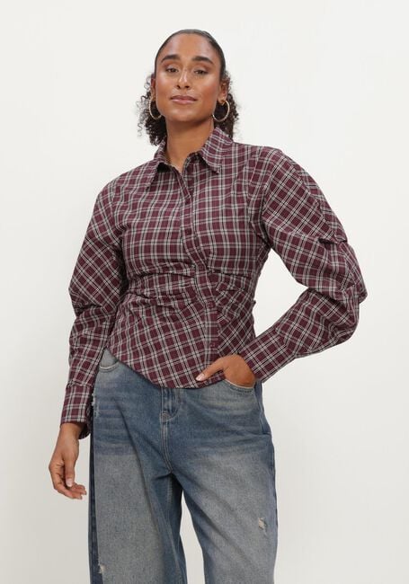 Bordeaux NEO NOIR Blouses NEOELLA MEDIUM CHECK SKIRT - large