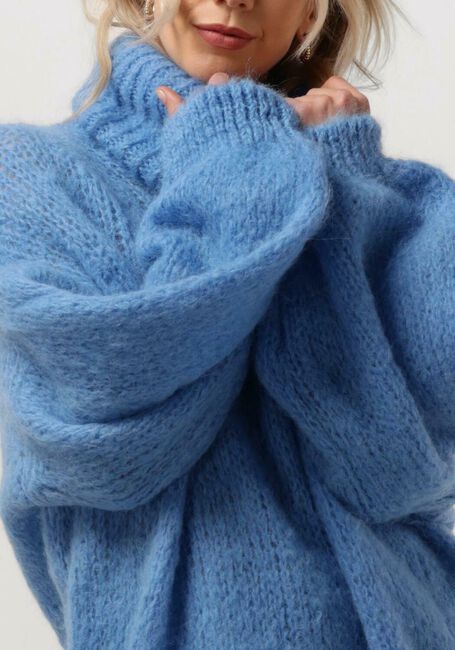 Blauwe AMERICAN DREAMS Coltrui PEPPER ROLL NECK ALPACA PULLOVER - large
