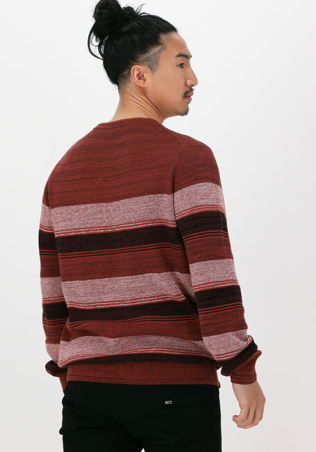 Bordeaux CAST IRON Trui R-NECK SLIM FIT COTTON MOULINE - large