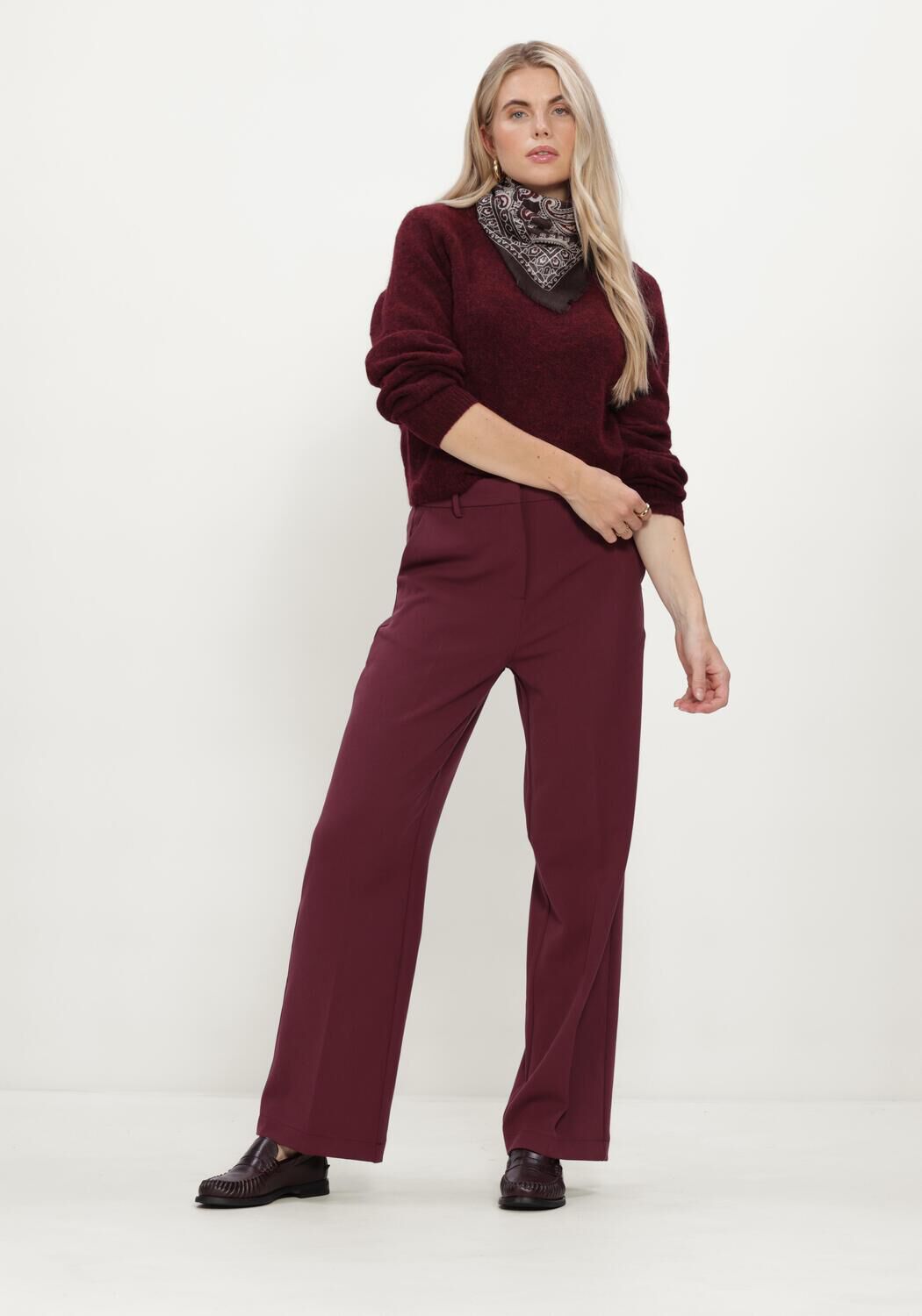 Y.A.S. YAS Dames Truien & Vesten Yasjohi Ls Wool Blend Pullover Bordeaux