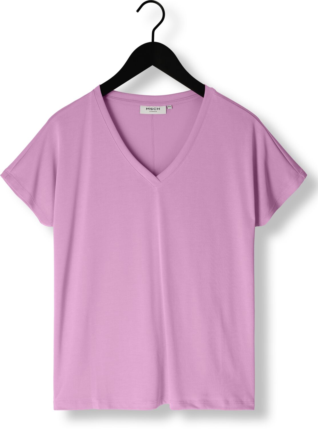 MSCH COPENHAGEN Dames Tops & T-shirts Mschfenya Modal V Neck Tee Paars