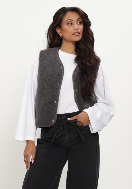 Donkergrijze OBJECT Gilet OBJELLA WAISTCOAT NOOS - large