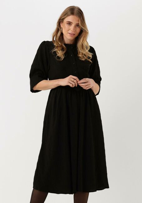 Zwarte LOLLYS LAUNDRY Midi jurk BOSTON DRESS - large
