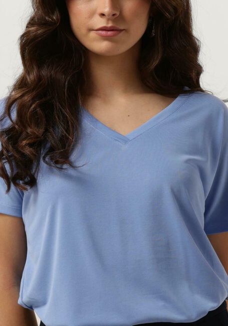 Donkerblauwe MSCH COPENHAGEN T-shirt MSCHFENYA MODAL V NECK TEE - large