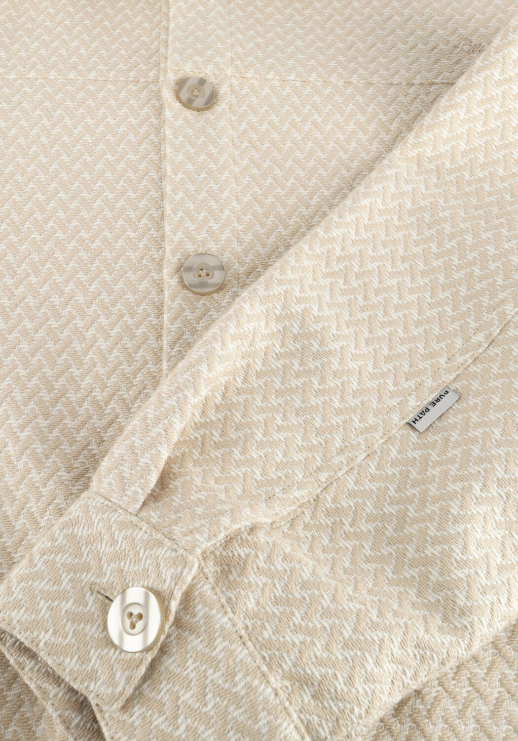 Beige PURE PATH Overshirts TWO COLORED WEAVE OVERSHIRTS - large