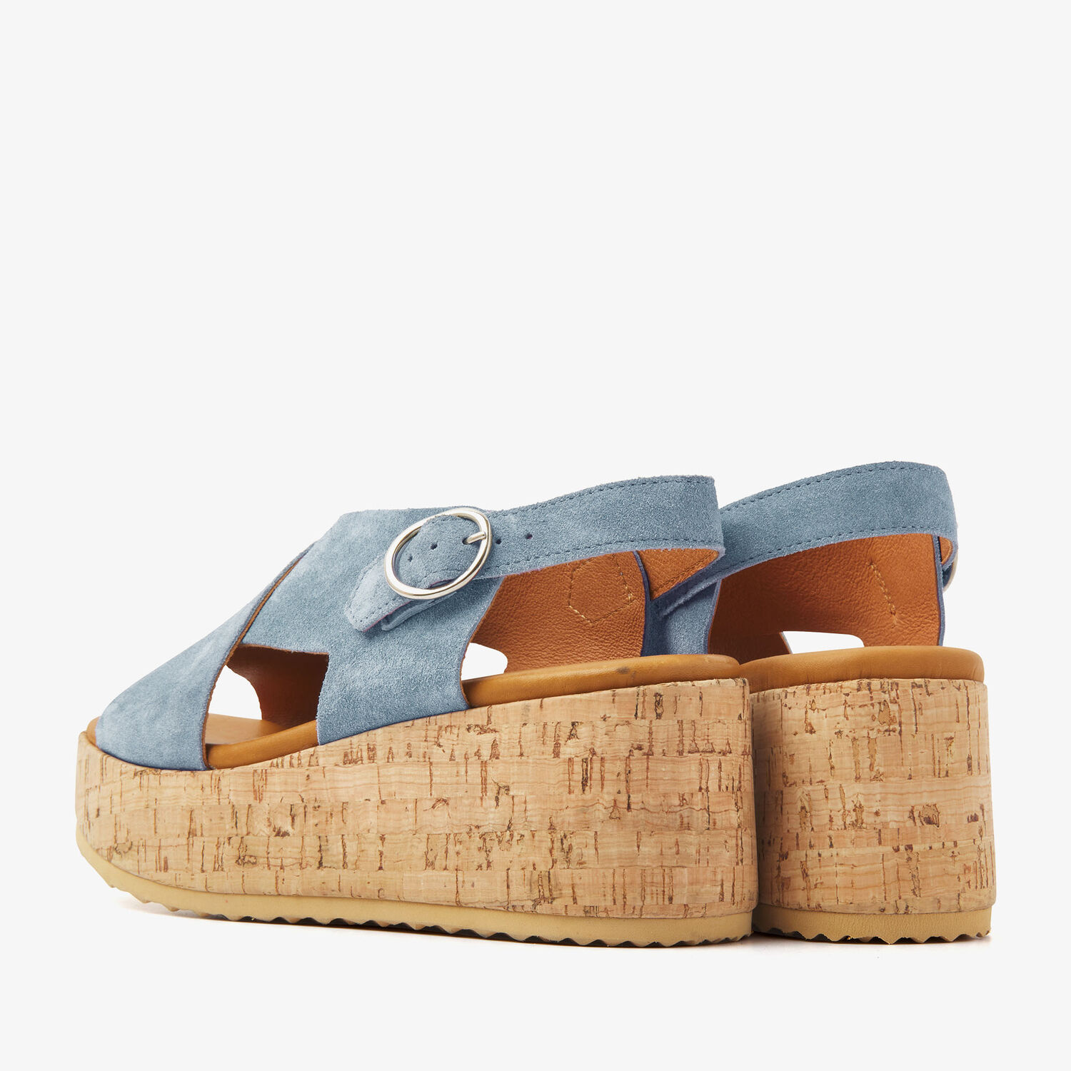 Blauwe VIA VAI Platte sandalen SISSEL RAISE - large