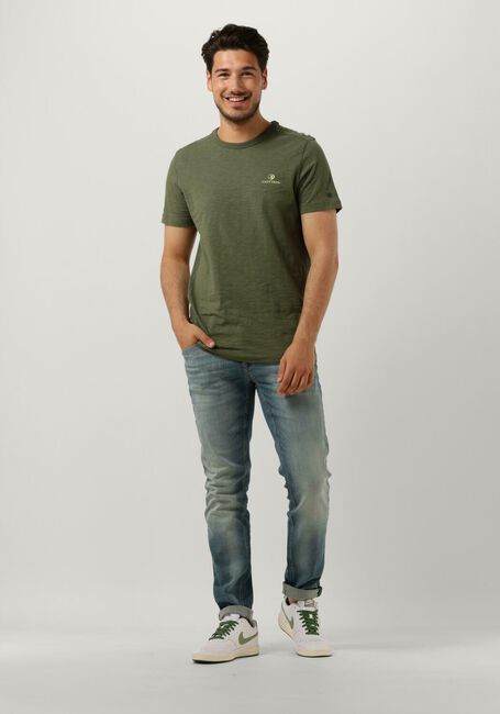 Groene CAST IRON T-shirt SHORT SLEEVE R-NECK SLUB JERSEY - large