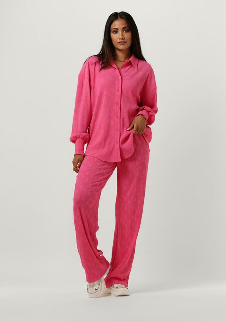 Fuchsia ALIX THE LABEL Blouse LADIES WOVEN OVERSIZED PLISSE BLOUSE - large