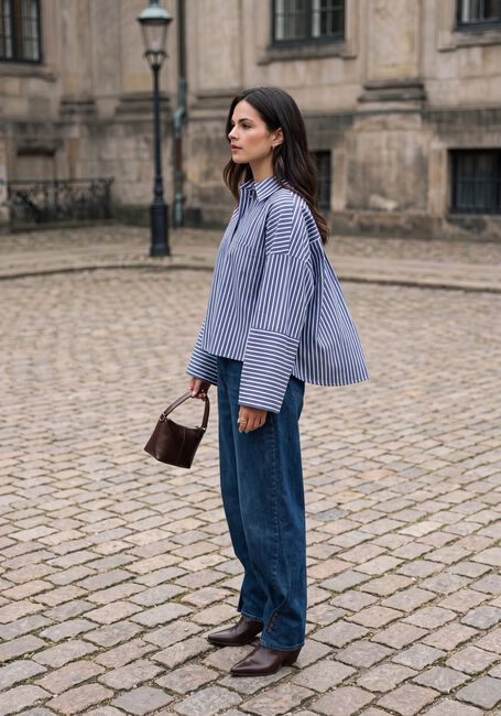 Blauwe EST'SEVEN Blouses VARISSA BLOUSE - large