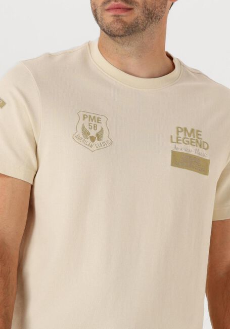 Beige PME LEGEND T-shirt FLAT WAFFEL JERSEY - large