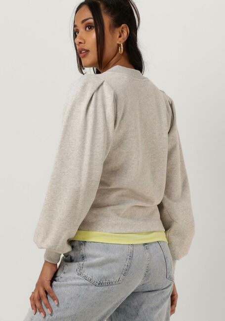 Grijze SCOTCH & SODA Sweater ZIPPED NECK PUFFED SLEEVED SWEATER - large