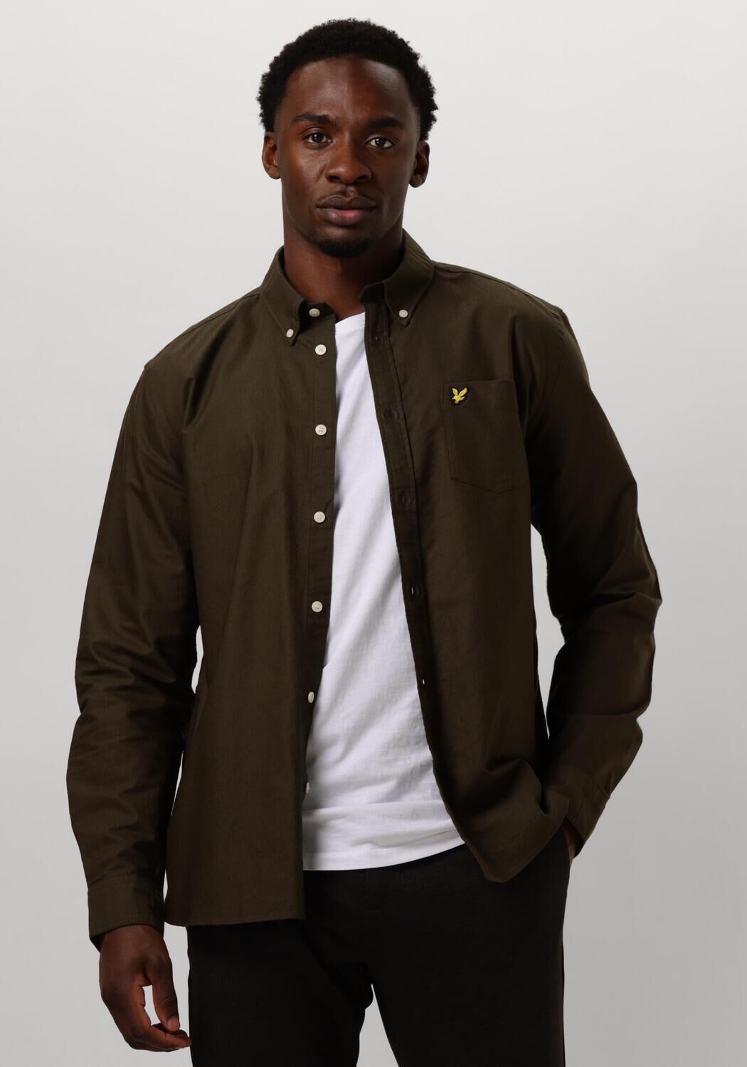 LYLE & SCOTT Heren Overhemden Plain Oxford Shirt Groen