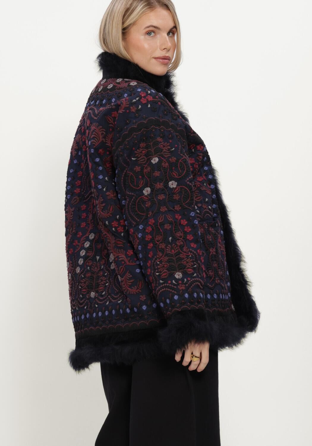 Multi ANTIK BATIK Faux fur jas IVAN JACKET - large