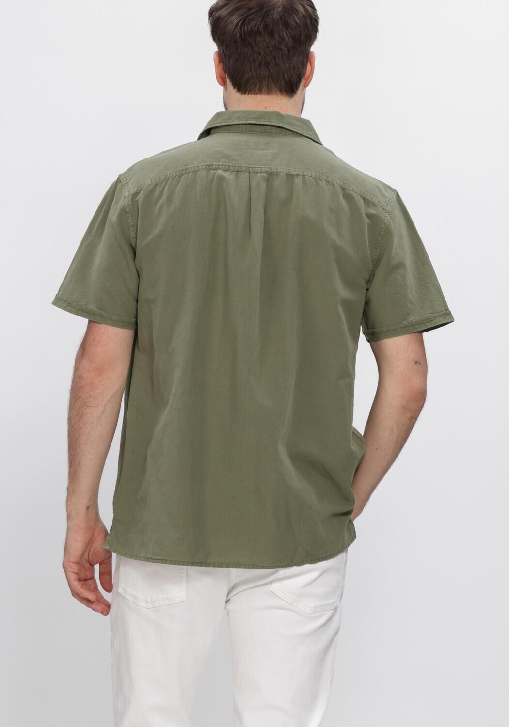 Groene BARBOUR Casual overhemd LANDKEY OVERDYED - large