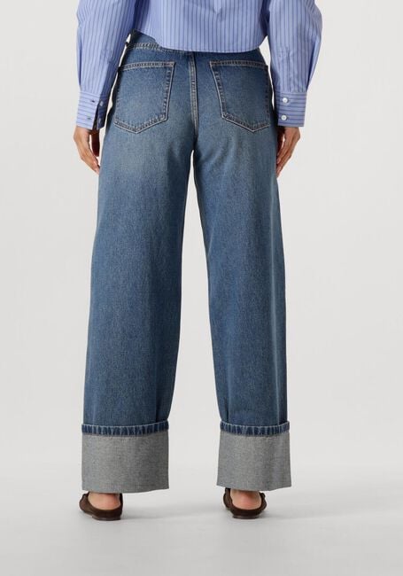 Blauwe WITHBLACK Wide jeans WBLHAZEL HW TURN UP JEANS - large
