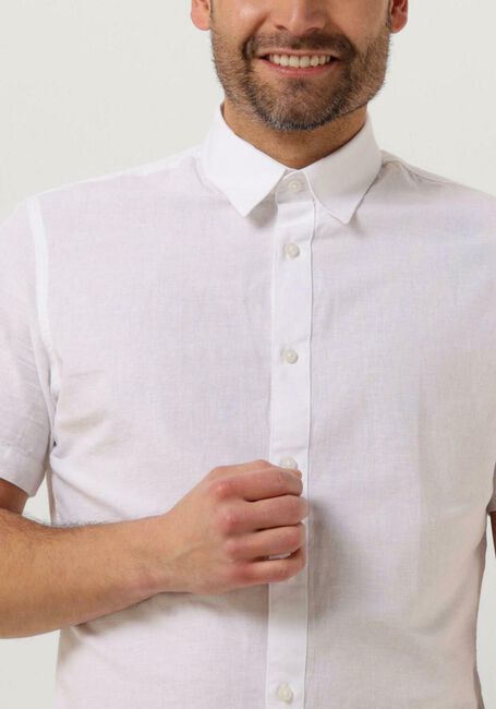 Witte SELECTED HOMME Casual overhemd SLHSLIMNEW-LINEN SHIRTS SS CLASSIC W - large