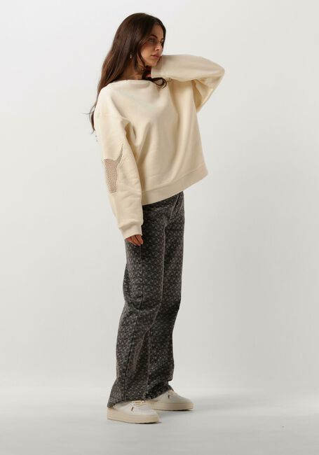 Ecru ALIX THE LABEL Trui LADIES KNITTED MESH SWEATER - large