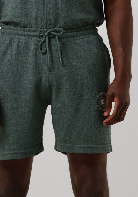 Groene PURE PATH Korte broek STRUCTURED SHORT WITH POCKTES, CORDS AND FRONT EMBROIDERY - large