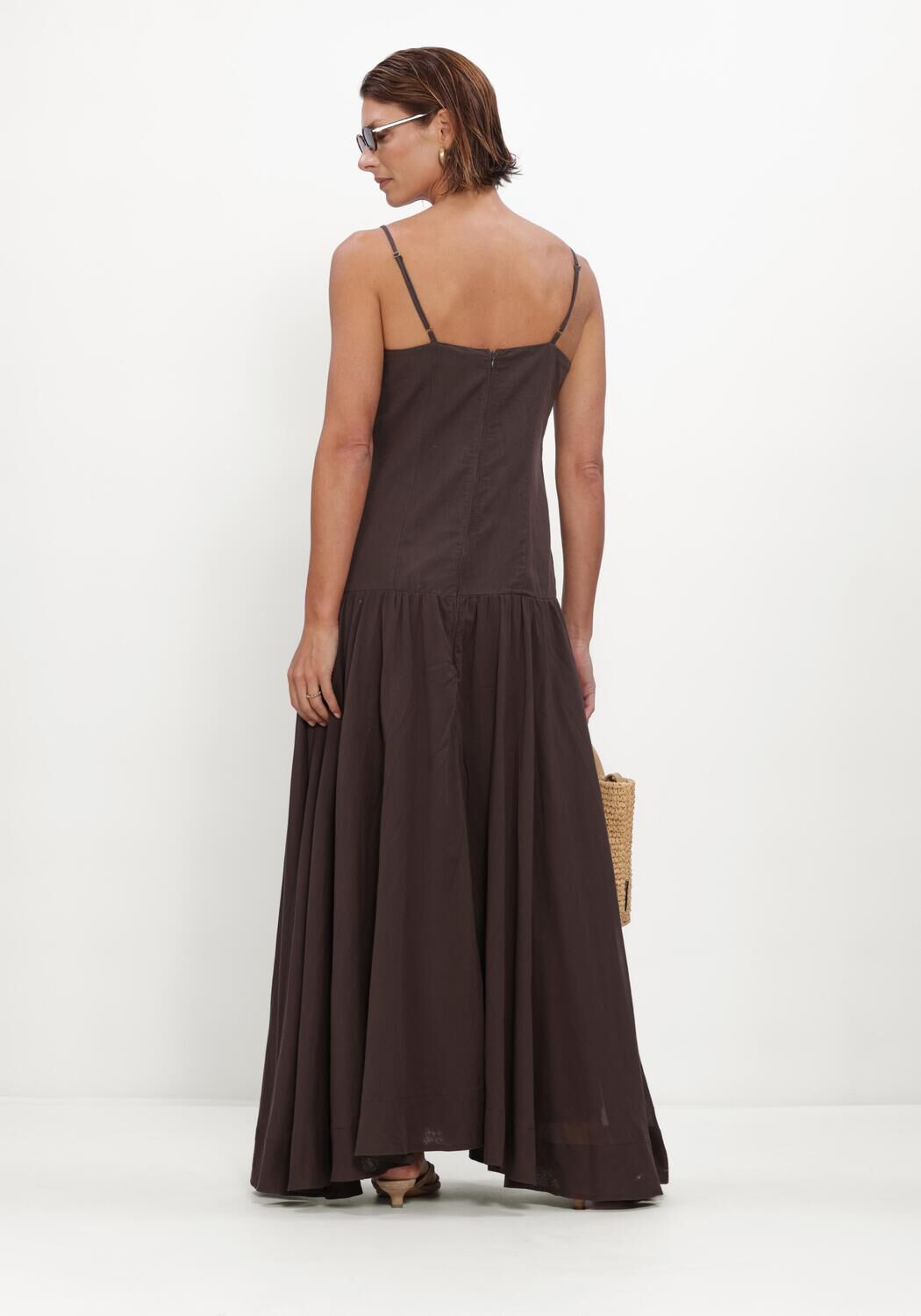 Bruine NEO NOIR Jurken JACKIE S VOILE DRESS - large