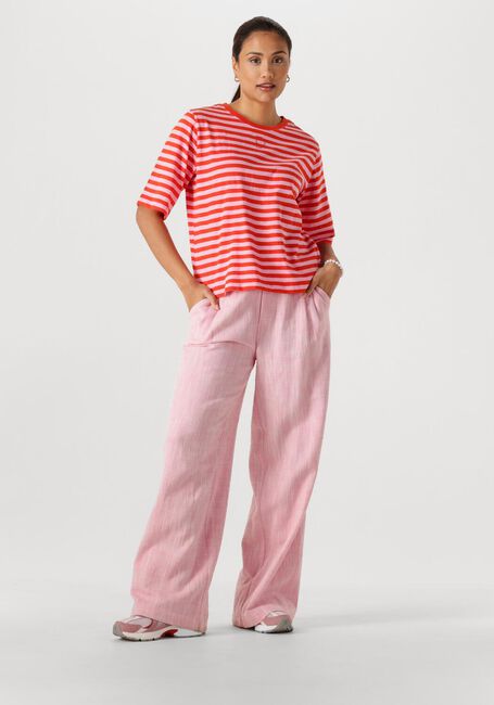 Multi POM AMSTERDAM Tops & T-shirts TSHIRT STRIPE ORANGE PINK - large