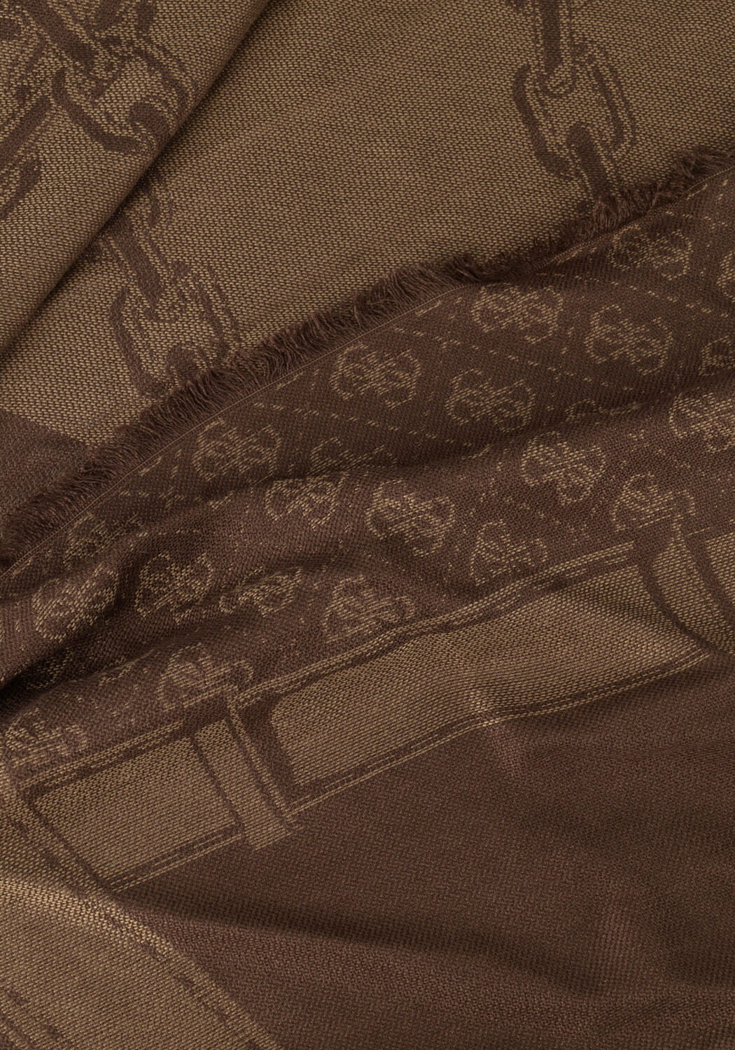 Bruine GUESS Sjaal CAMDEN 120X120CM JCQURD KEFIAH - large